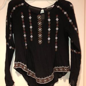 Long sleeve stitch patterned shirt